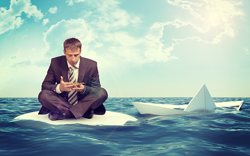 Young man looking for a job